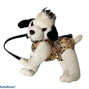 NWOT Poochie & CO Shoulder Strap Dog Plush Purse